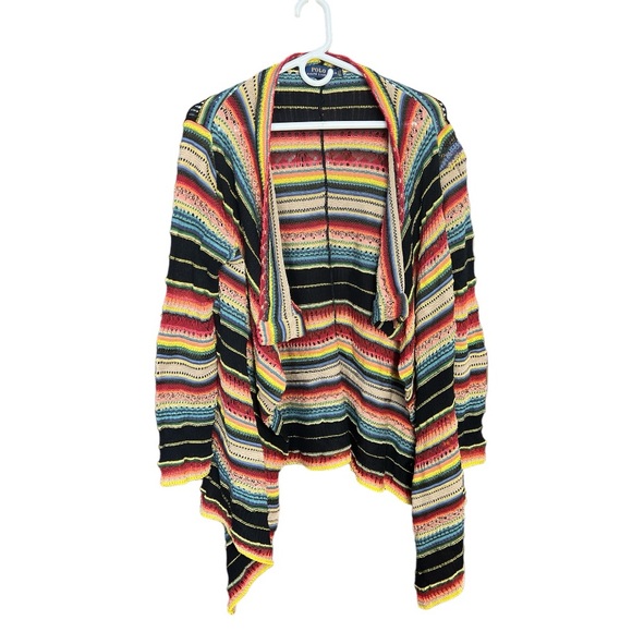 Polo Ralph Lauren Sweaters - Polo Ralph Lauren M Open Weave Indian Blanket Aztec Shrug Sweater